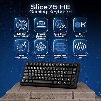 キーボード Chilkey Slice75 HE White WS Flux Chilkey（チルキー） Slice75 HE ラピッドトリガーキーボード US